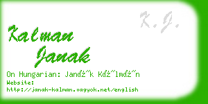 kalman janak business card